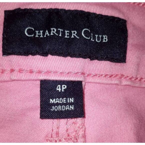 Charter Club Lexington Tummy Control Pink Straight Leg Jeans Sz.4P EUC - Picture 6 of 9